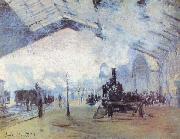 Claude Monet Saint Lazare Train Station Germany oil painting artist